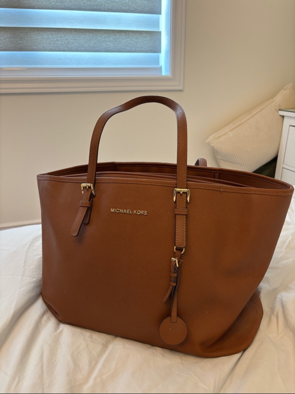 Michael Kors Cognac Saffiano Leather Tote
